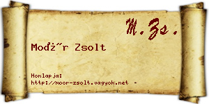 Moór Zsolt névjegykártya